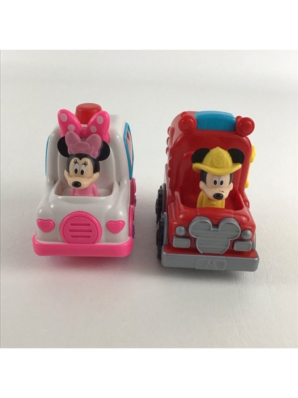 Disney Junior Mickey Funhouse Let's Work Minnie Ambulance Mickey Firetruck Toy